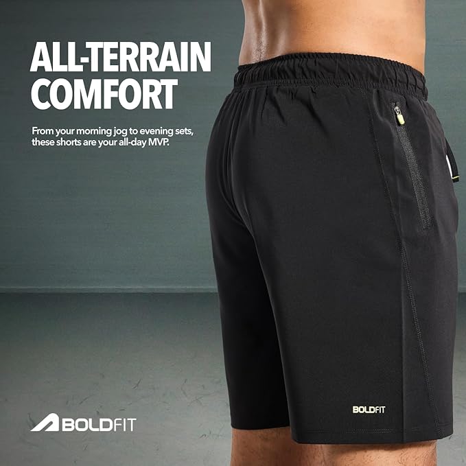 Boldfit Shorts for Men Training Gym Shorts for Men Workout Lightweight Running Short for Man