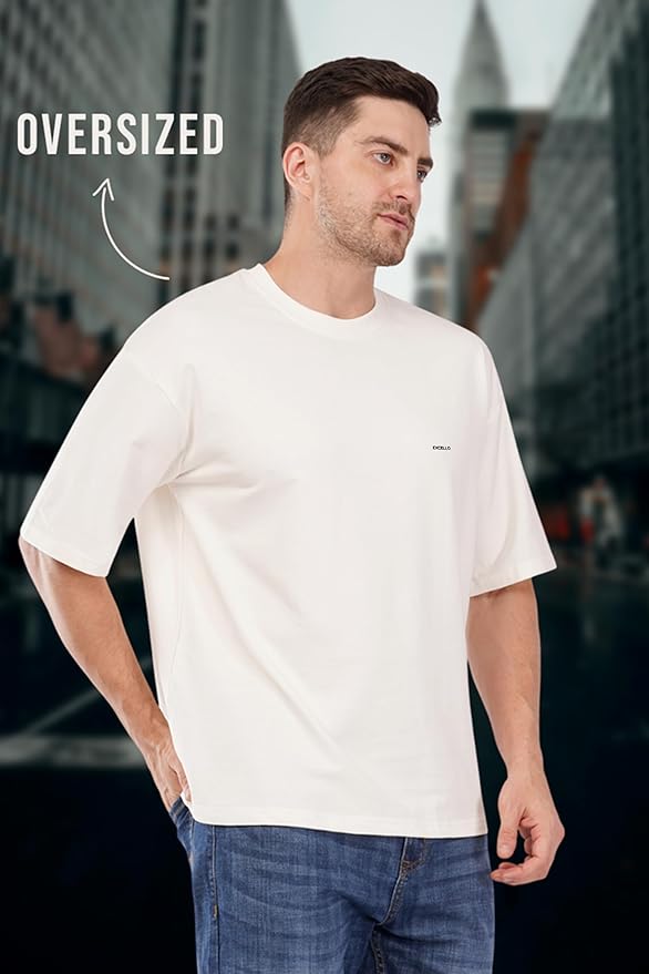 Excello 100% Pure Cotton Oversized T-Shirt