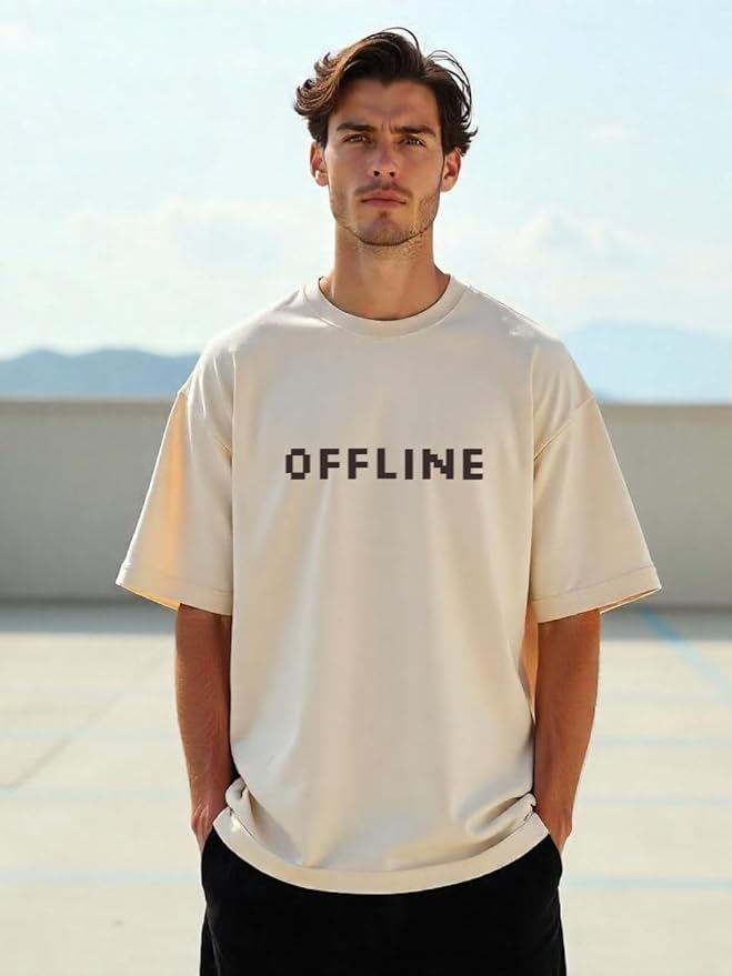 NOBERO Men's Cotton Oversized Fit T-Shirt