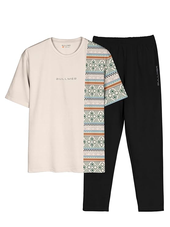 BULLMER Trendy Clothing Set with Oversized T-Shirt & Pants Co-ords for Men thumb 1