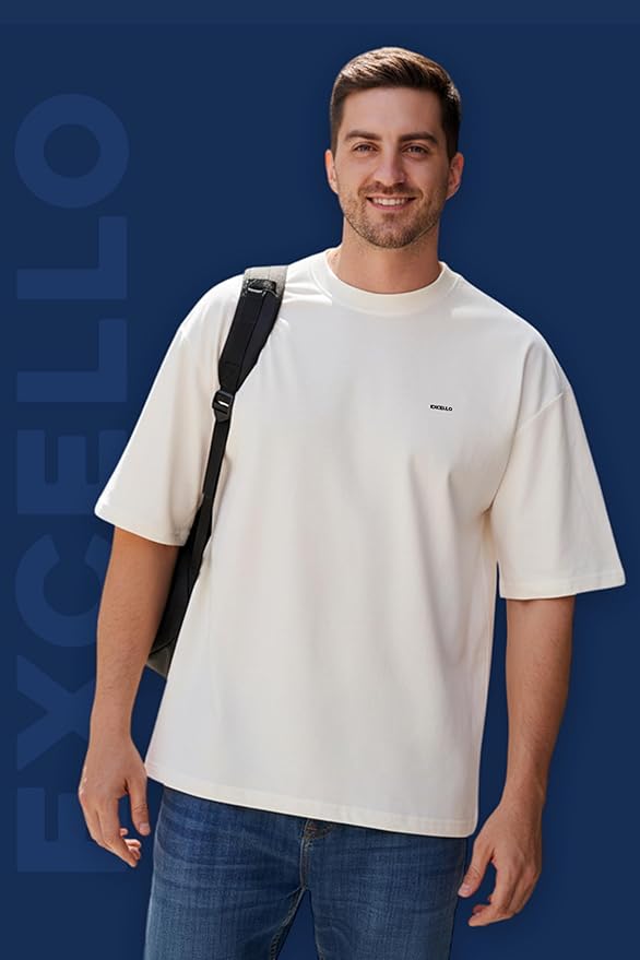 Excello 100% Pure Cotton Oversized T-Shirt thumb 1