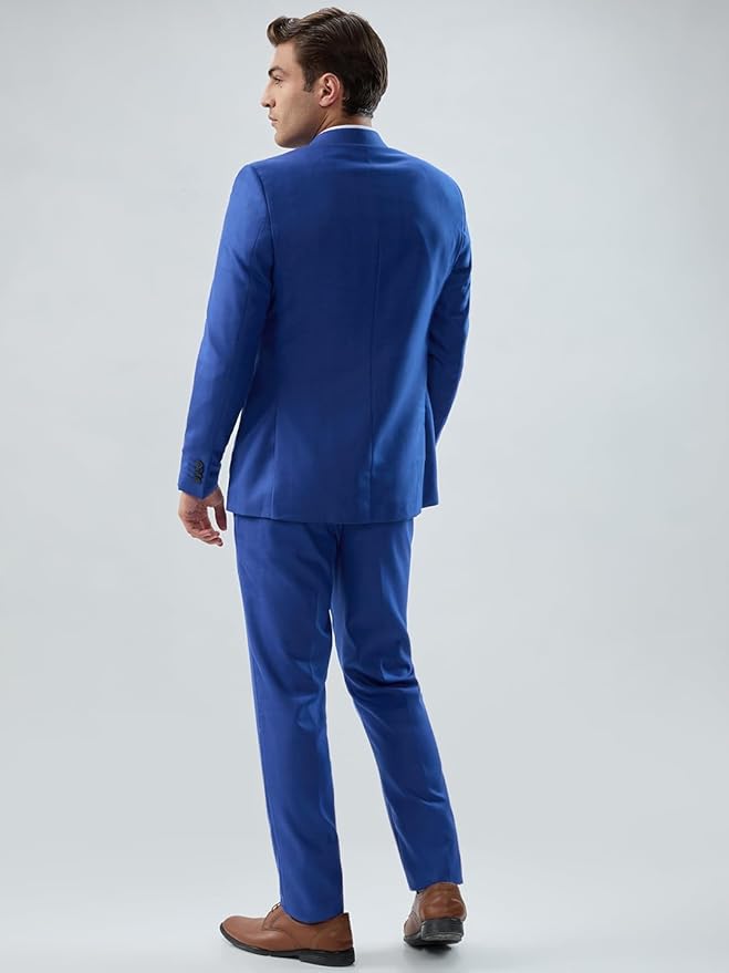 Raymond Men Slim Fit Checks Pattern Poly Viscose Blend thumb 2